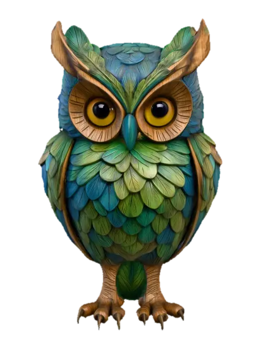 3D model for Wise Owl, Stylised, Highly Detailed, #PBR#
