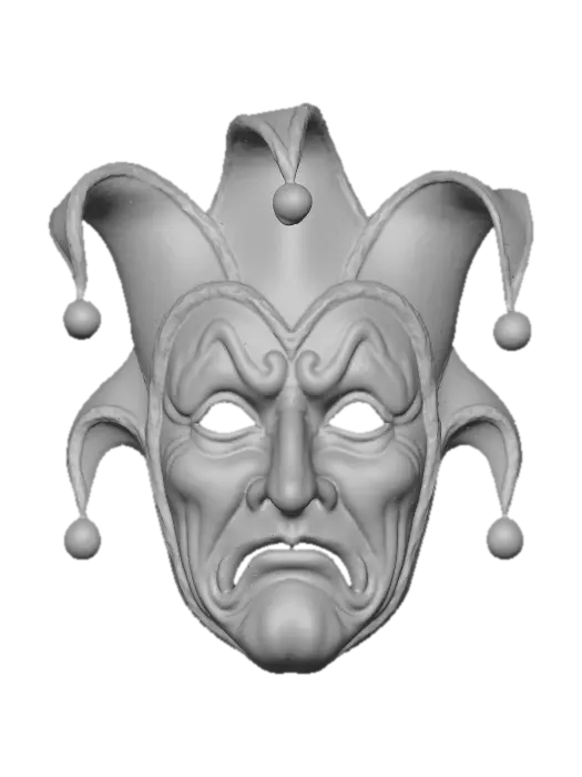 3D model for Jester's Face Mask, #Halloween2025#