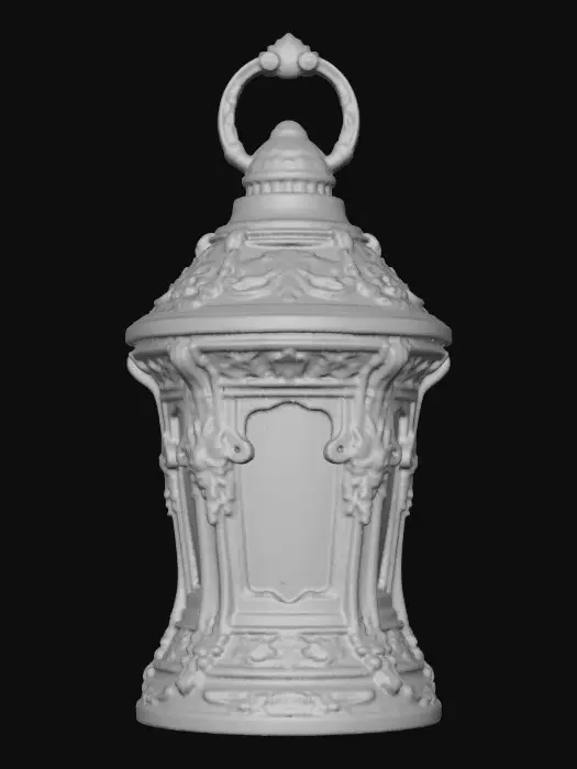 3D model for The beautiful glowing ancient lantern in a similar artistic style as the attached image.