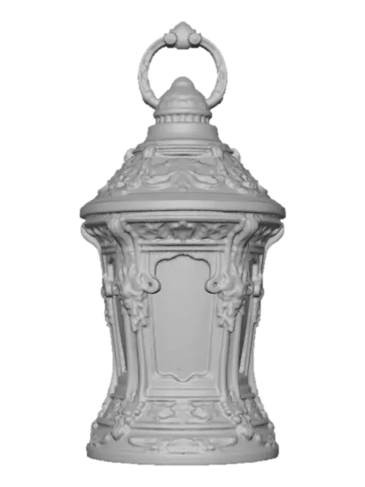 3D model for The beautiful glowing ancient lantern in a similar artistic style as the attached image.