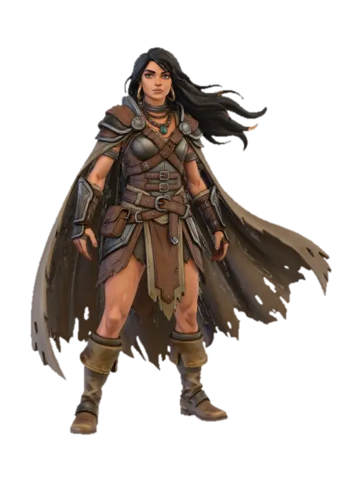 Warrior of the Wind 3D model, vytvořený pomocí AI