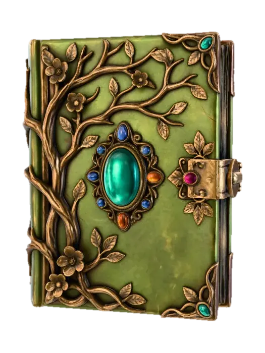 Emerald Enchanted Book - Storybook 3D model, vytvořený pomocí AI