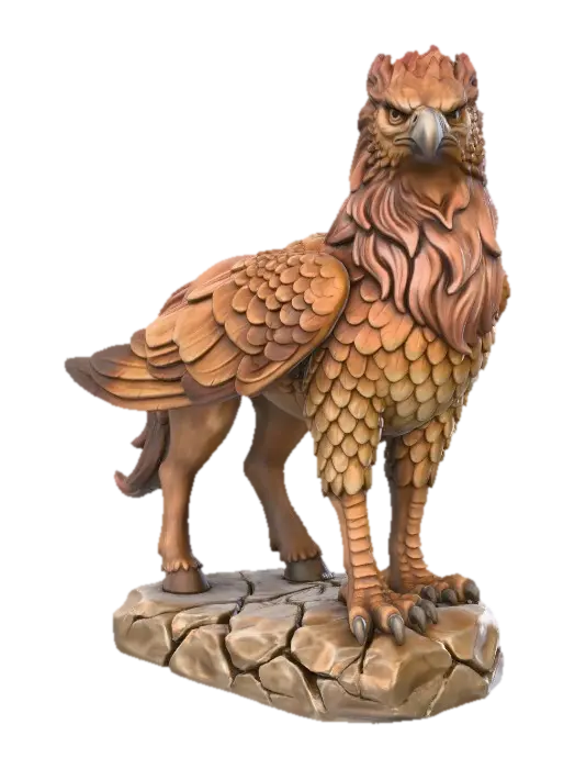 Buckbeack the Hippogriff - Winged 3D model, vytvořený pomocí AI