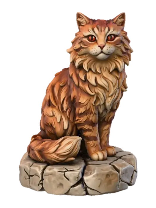 Mrs. Norris, Filch's cat - Rodent 3D model, vytvořený pomocí AI