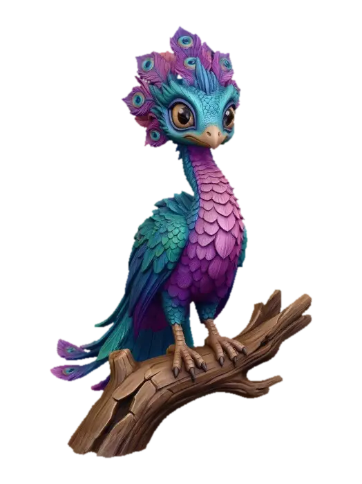 3D-модель Fantastic Bird, сгенерированная ИИ