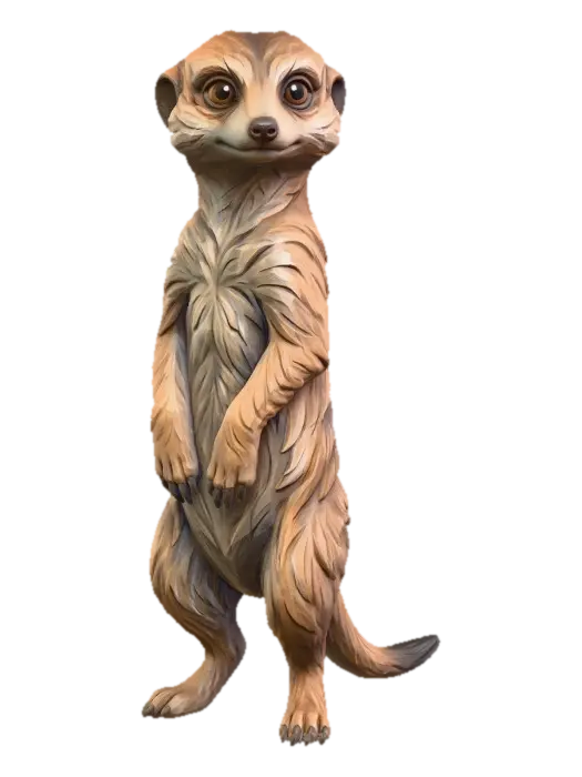 Meerkat - Small 3D model, vytvořený pomocí AI