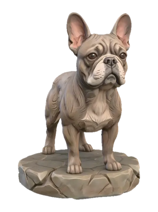 French Bulldog - Companion 3D model, vytvořený pomocí AI