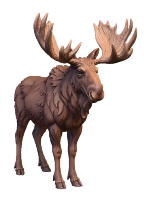 Moose - Wild 3D model, vytvořený pomocí AI