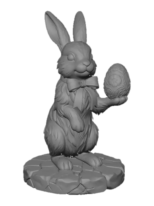 3D model for Easter Bunny with Decorated Egg, #EasterEgg2026#