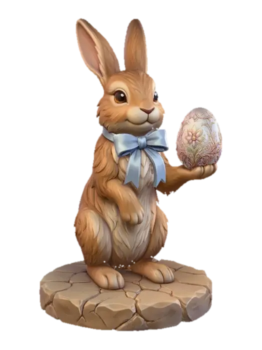 3D model for Easter Bunny with Decorated Egg, #EasterEgg2026#
