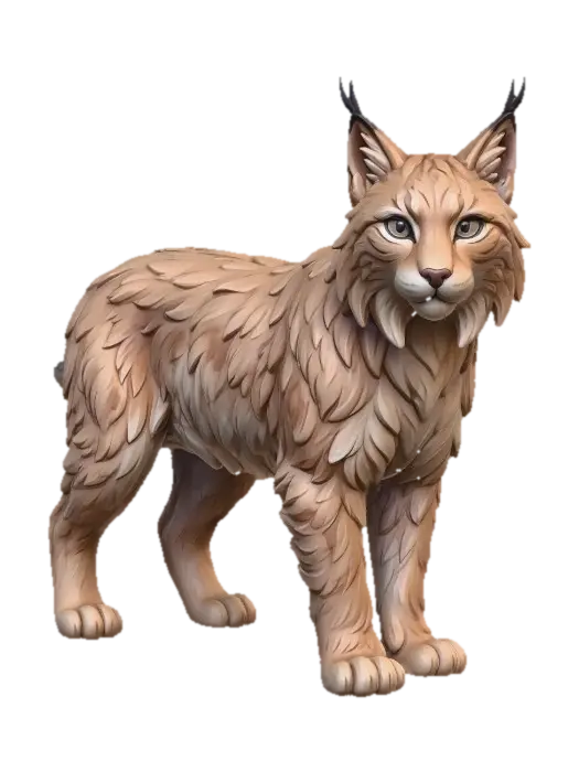 Eurasian Lynx - Bigcat 3D model, vytvořený pomocí AI