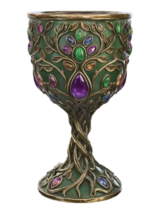 Modelong 3D na Goblet with gemstones - Cup, ginawa ng AI