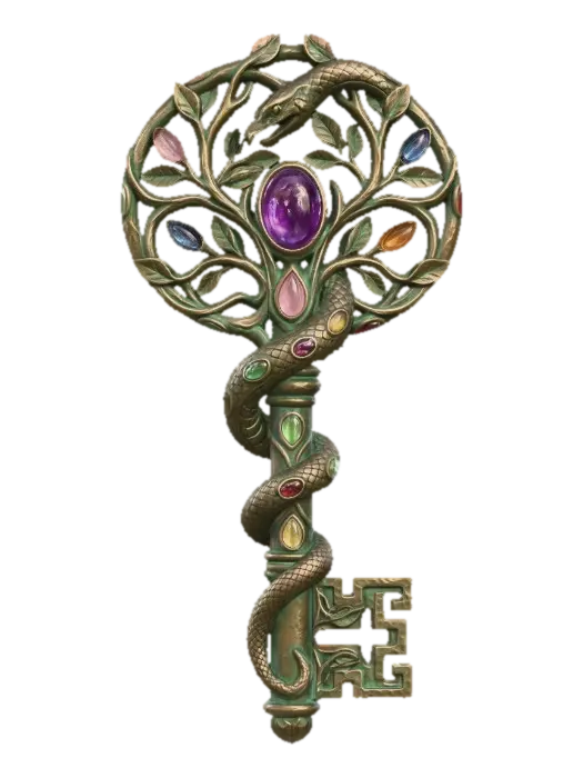 Serpent Key - Objects 3D model, vytvořený pomocí AI