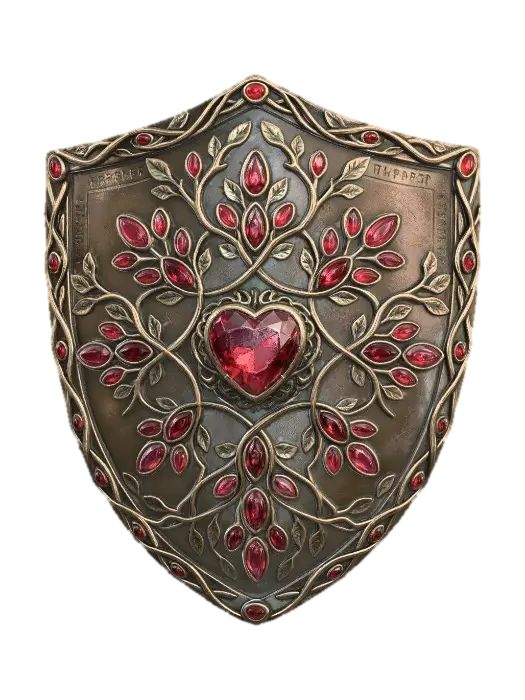 Heart Shield 3D model, vytvořený pomocí AI