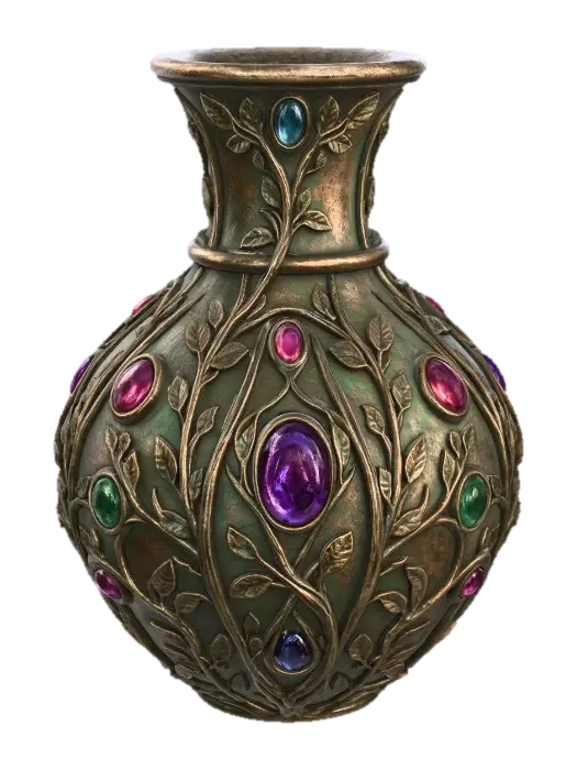 Jewelbound Vase 3D model, vytvořený pomocí AI