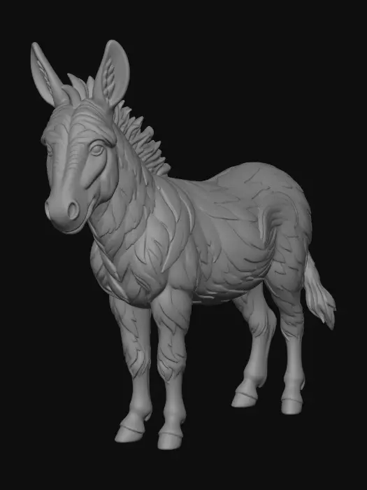 3D model for Carved Donkey