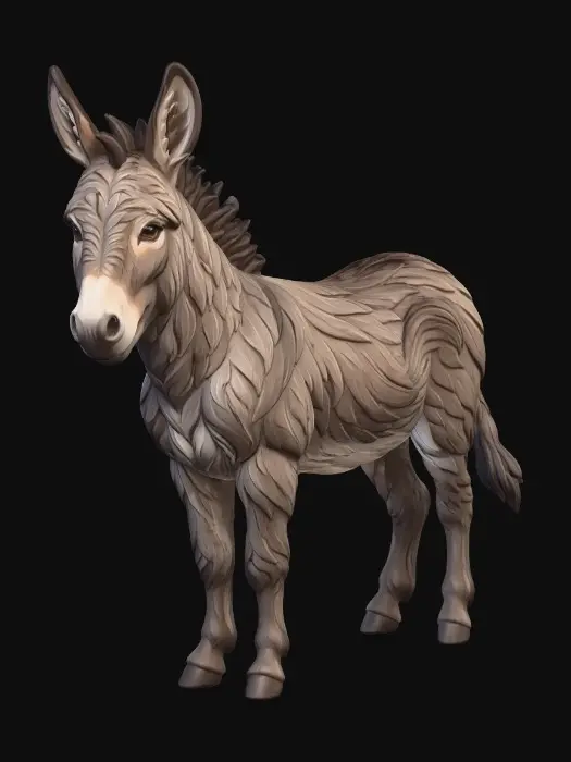 3D model for Carved Donkey