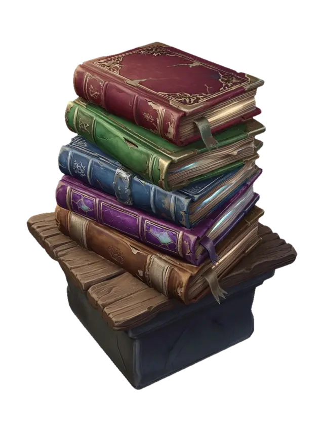 Arcane Tome Stack - Spellbook 3D model, AI generated