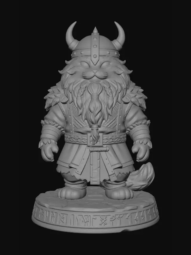 3D model for Runebound Viking Cat