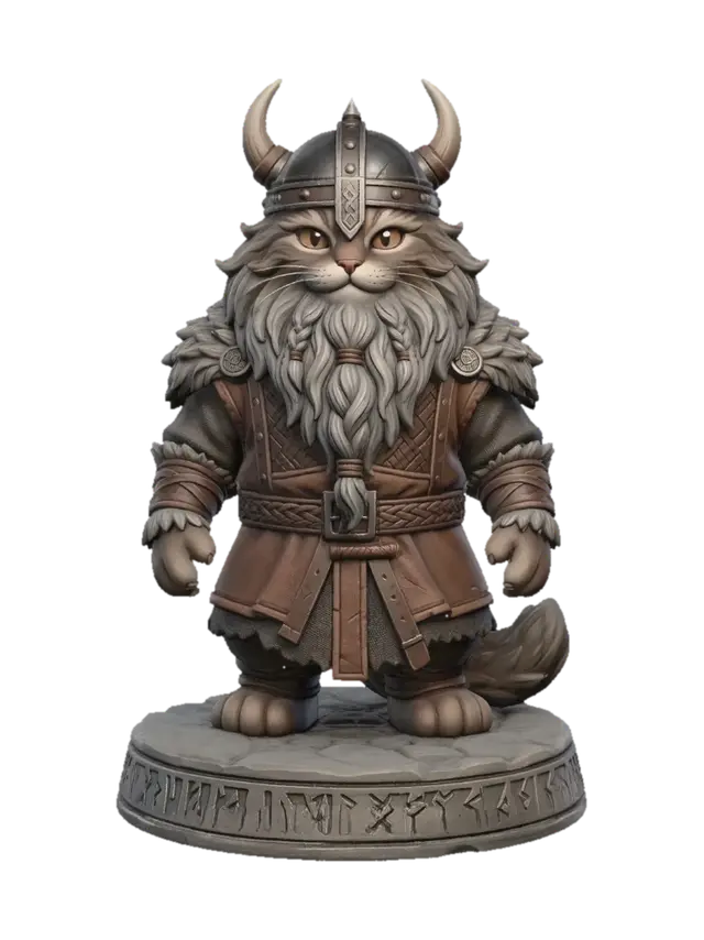 3D model for Runebound Viking Cat