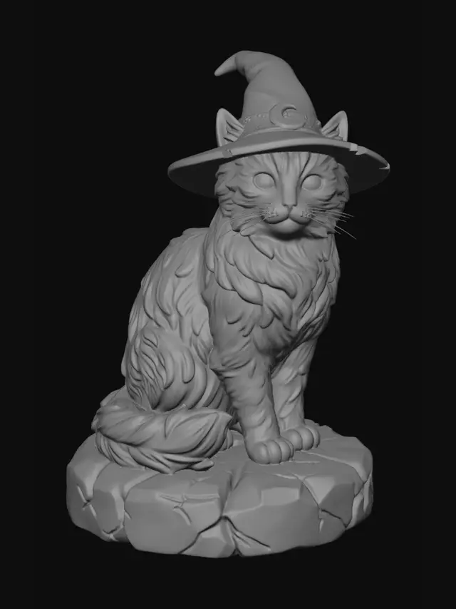 3D model for Moonlit Witch Cat