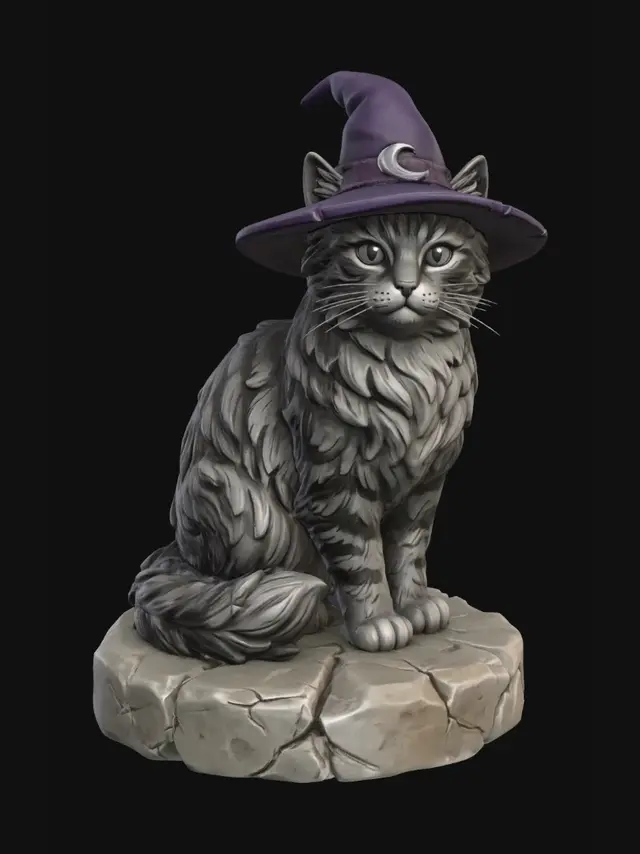 3D model for Moonlit Witch Cat