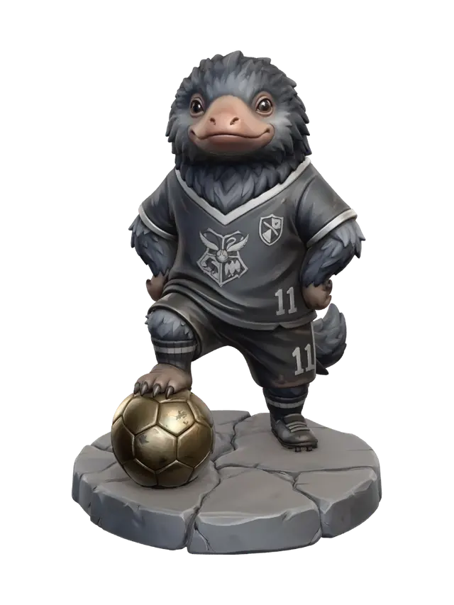 Golden Ball Emu - Harrypotter 3D-model, gegenereerd door AI