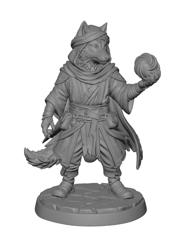 3D model for Moonlit Wolf Mage