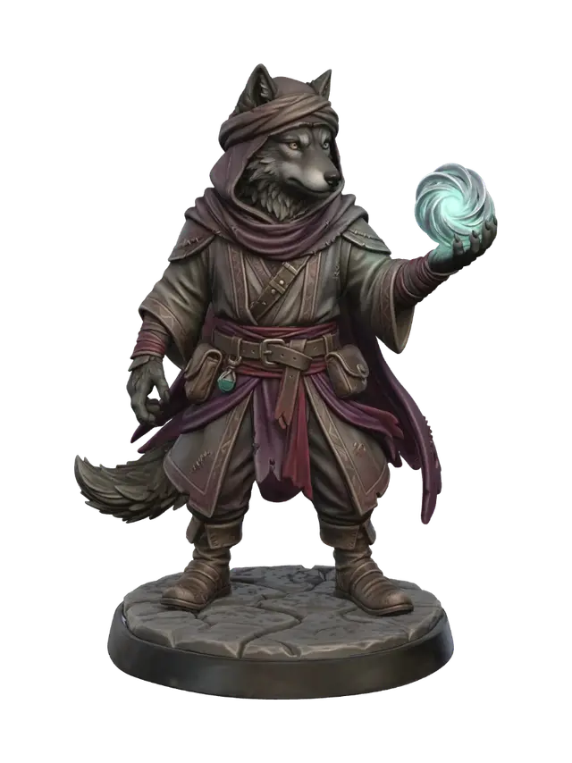 3D model for Moonlit Wolf Mage
