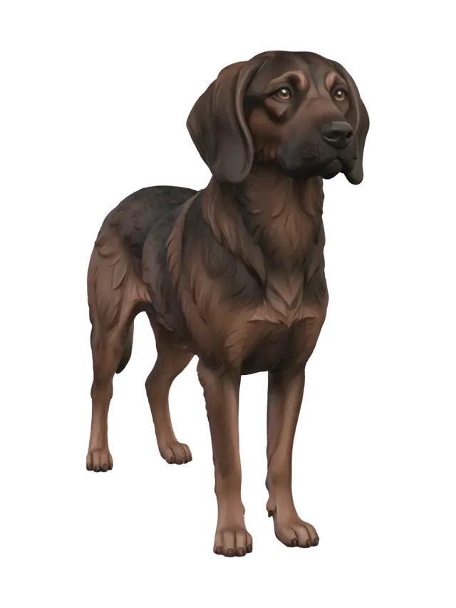 Ember Hound 3D model, vytvořený pomocí AI