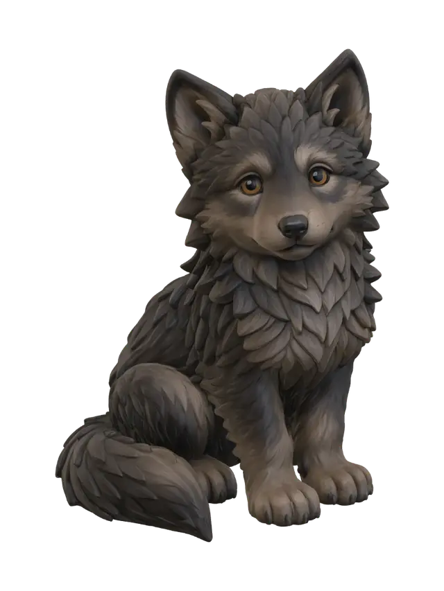 3D model for Moonlit Wolf Pup