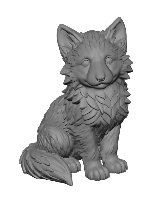 3D model for Moonlit Wolf Pup