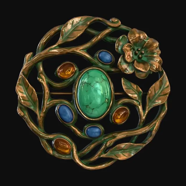 3D model for Verdant Brooch