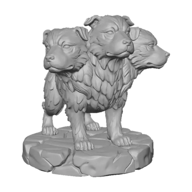 3D model for Three-Headed Cerberus, Fluffy