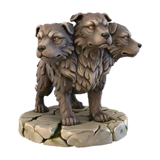 3D model for Three-Headed Cerberus, Fluffy
