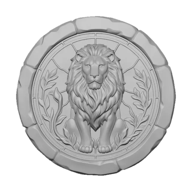 3D model for Stained Glass with Lion