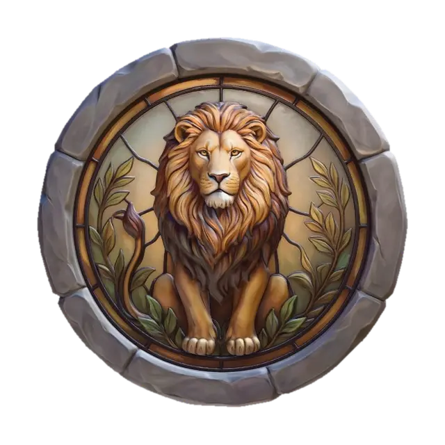 3D model for Stained Glass with Lion