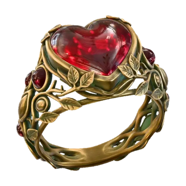 3D model for Amber Heart Vine Ring