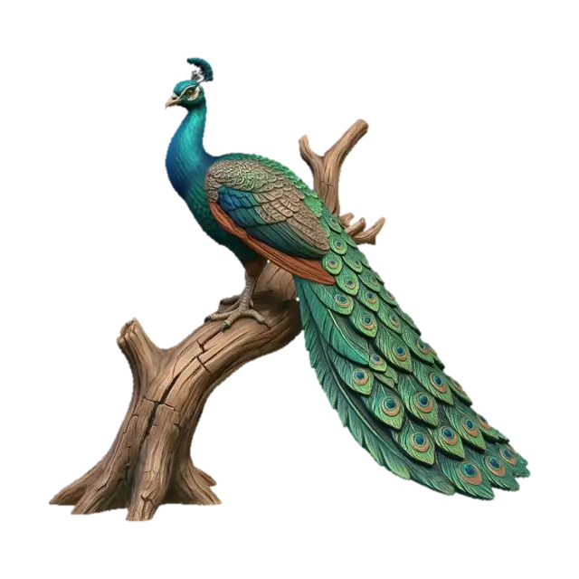 3D-модель Peacock - Bird, сгенерированная ИИ