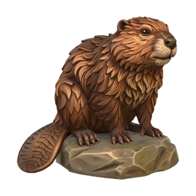 Beaver - Rodent 3D model, vytvořený pomocí AI