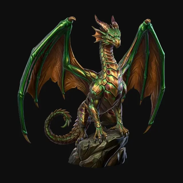 3D model for Emeraldscale Dragon