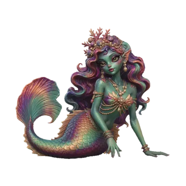 3D model for Coral Crowned Mermaid of the Rainbow Deep