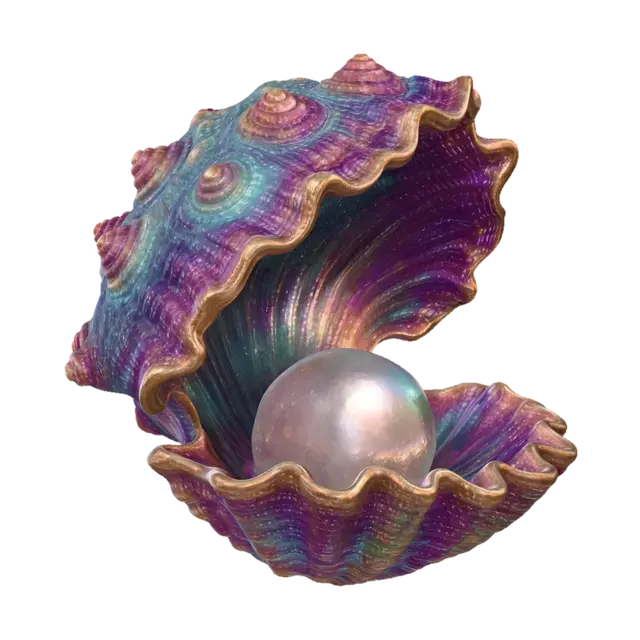 3D model for Prismatic Pearl in an Iridescent Shell