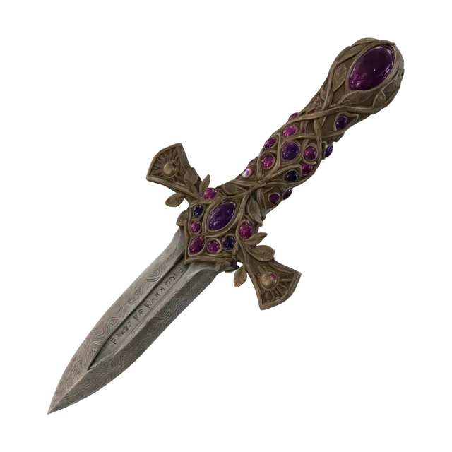 Vinebound Amethyst Dagger 3D model, vytvořený pomocí AI