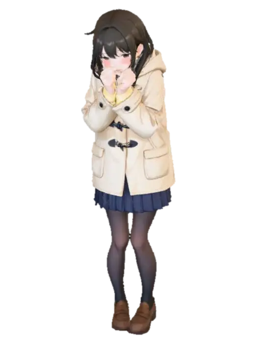 Shy Reflection - Emotion 3D model, vytvořený pomocí AI