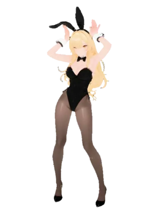 Anime Bunny Style 3D-model, gegenereerd door AI