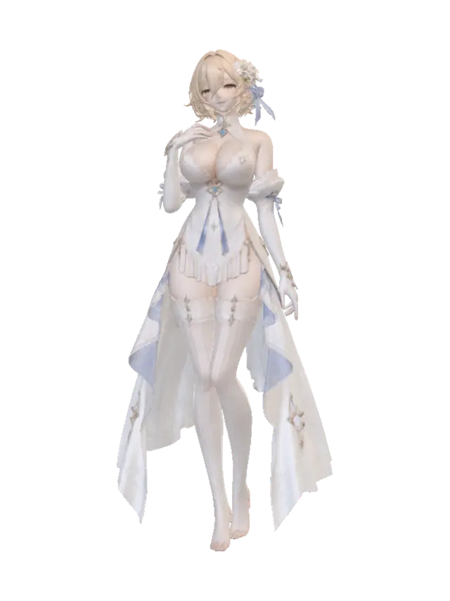 Celestial Bride 3D model, vytvořený pomocí AI