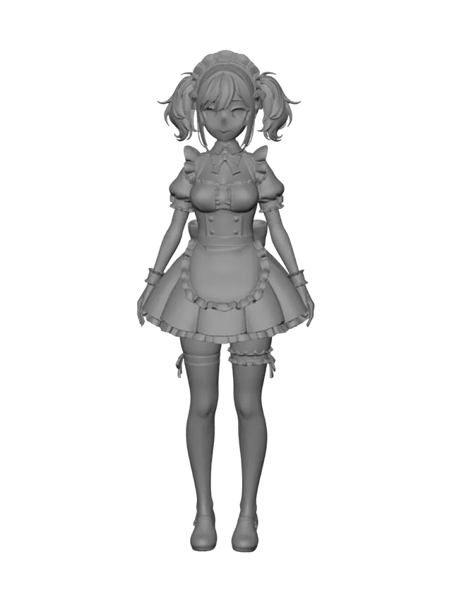 3D model for Front View Maid