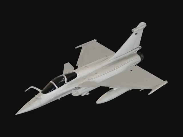 3D model for Two-Seat Fighter Jet in Flight