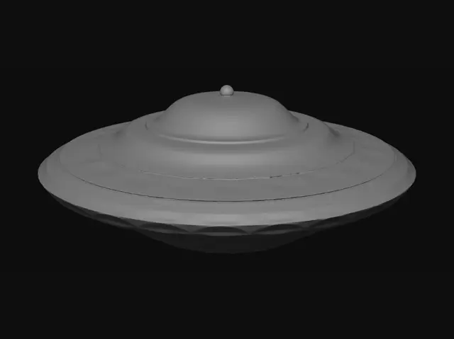 3D model for UFOの1番薄い部分に1、5cmの凹みを与える
